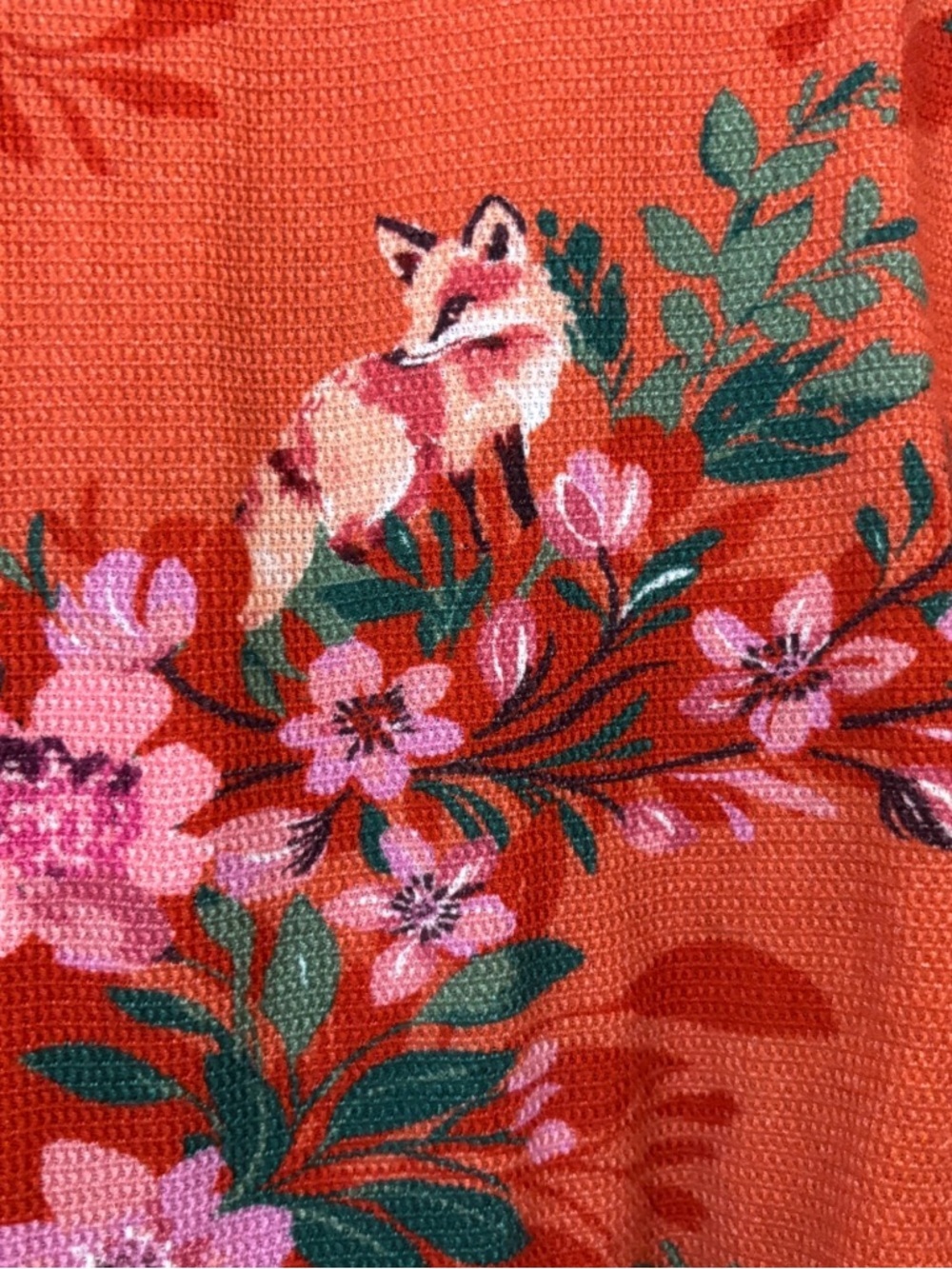 Sundance Fox Floral Henley Thermal Long Sleeve Top XL Autumn Boho - Picture 3 of 6
